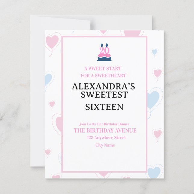 L'invitation d'anniversaire de votre petit favori (Devant)