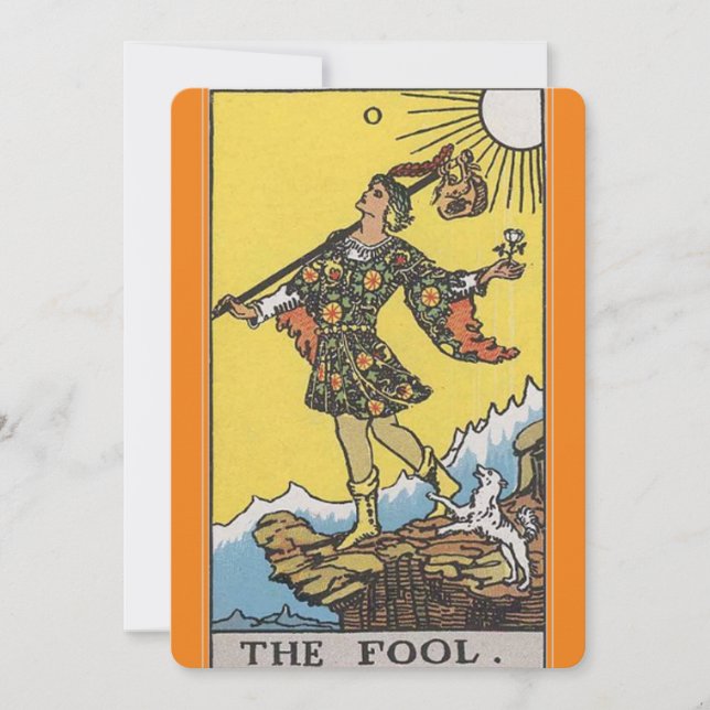 L'invitation de la carte de tarot fou (Devant)