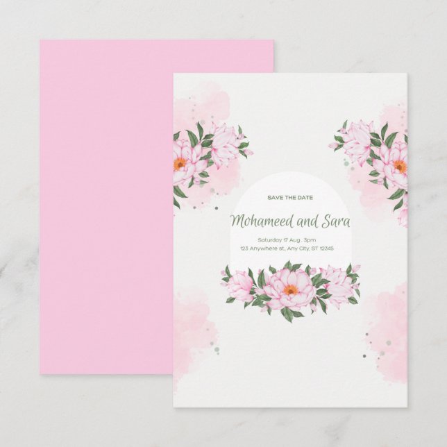 L'invitation de mariage (Devant / Derrière)