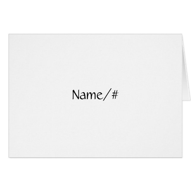 L'invitation personnalisable place Placecard (Devant Horizontal)