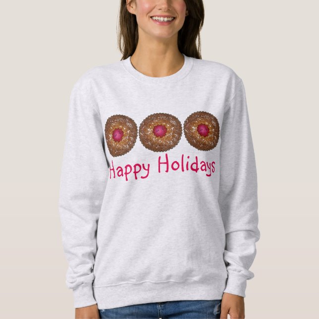 Linzer Torte Christmas Cookie Sweatshirt de vacanc (Devant)