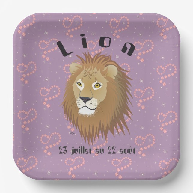 Lion 23 juillet au 22 août Assiette (Recto)