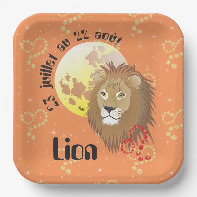 Lion 23 juillet au 22 août Assiette (Recto)