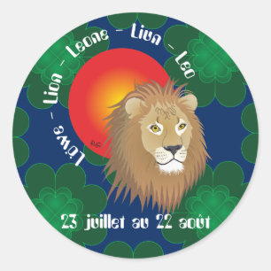 Lion 23 juillet au 22 août Autocollants