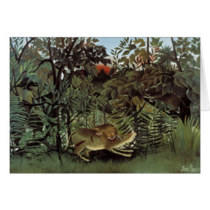 Lion affamé par Henri Rousseau, animal sauvage Vin