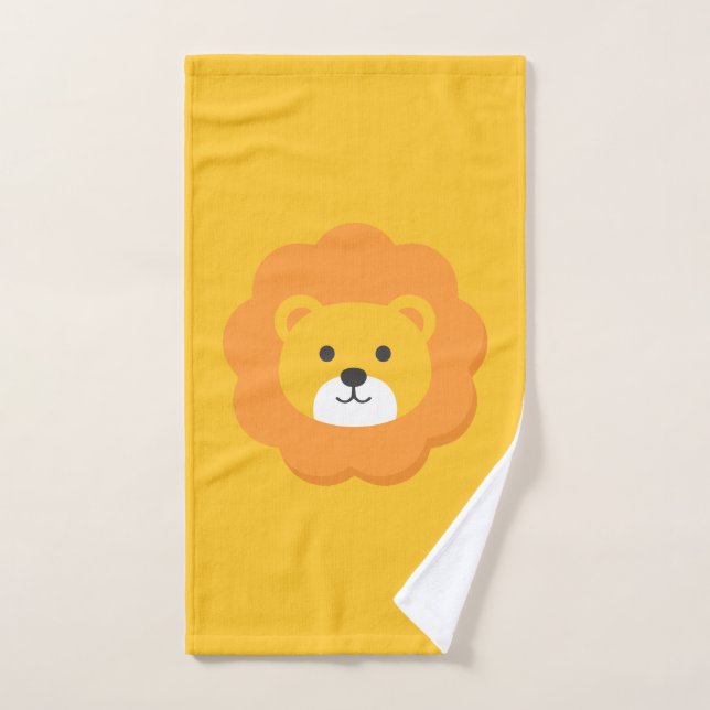 Lion Anniversaire Art pour enfants (Serviette à main)