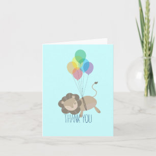 Lion avec ballons Merci