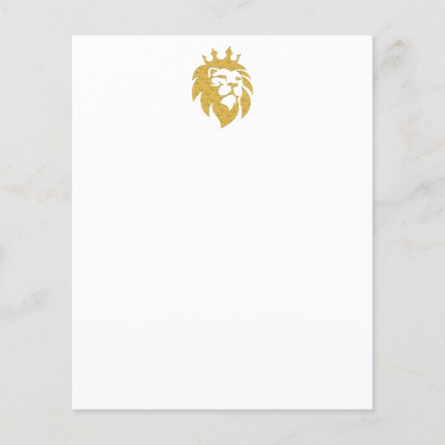 Lion Avec Couronne - Style Or 1 (Devant)