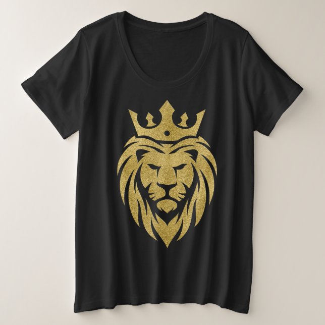 Lion Avec Couronne - Style Or 3 (Design devant)
