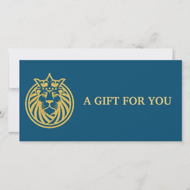 Lion Avec Couronne - Style Or 4 (Devant)