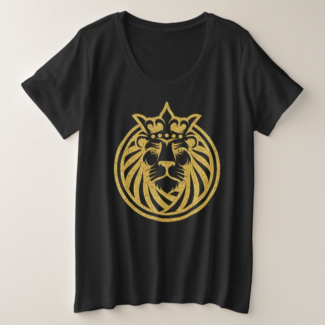 Lion Avec Couronne - Style Or 4 (Design devant)