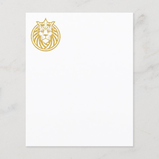 Lion Avec Couronne - Style Or 4 (Devant)