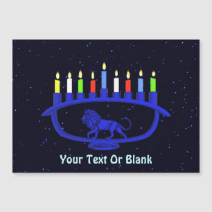 Lion bleu Menorah