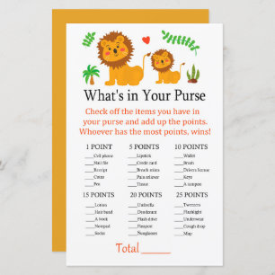 Lion Ce qui est dans votre sac à main