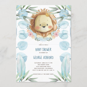 Lion C'est un Baby shower garçon Invitation