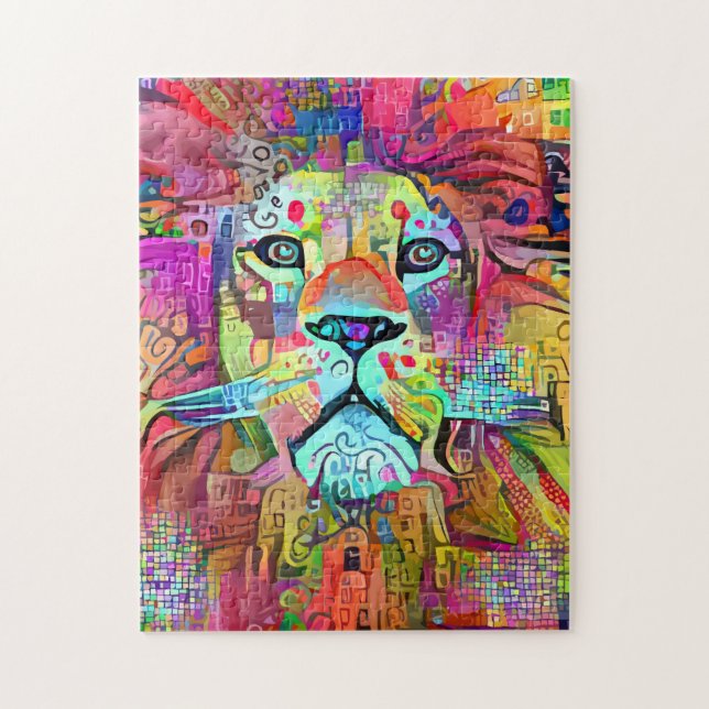 LION COLORÉ JIGSAW PUZZLE (Vertical)