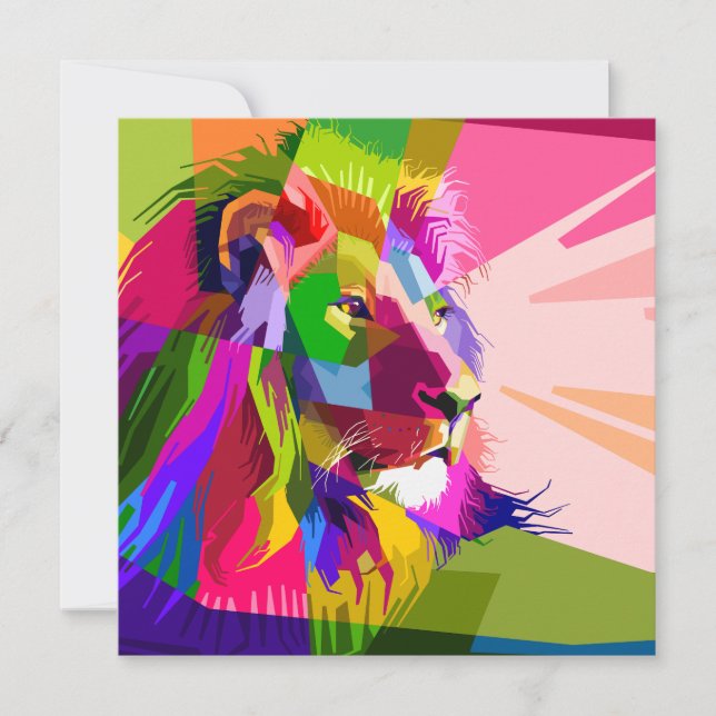 Lion Colorful Prismatic Pop Art Design-62501 (Devant)