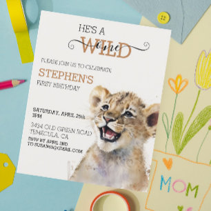 Lion Cub Jungle Safari Wild Un Anniversaire