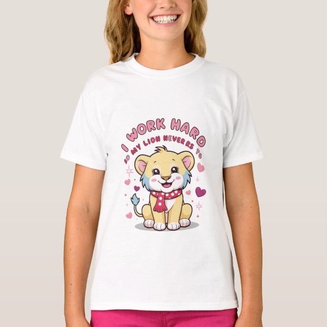 Lion Cub souriant - Joli T-shirt Lion Bébé (Devant)