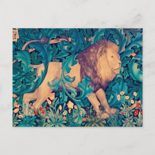 Lion dans la forêt, William Morris Carte Postale