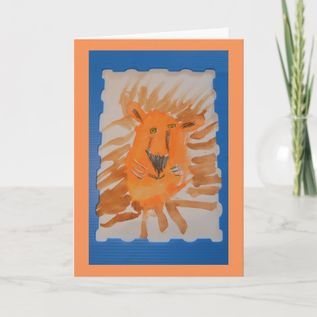 Lion de carte enfant (Devant)