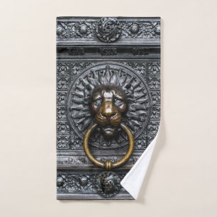 Lion de heurtoir - noir/or
