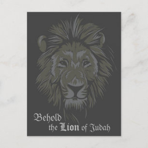 Lion de Juda Bible Verse Apocalypse 5:5 Carte post