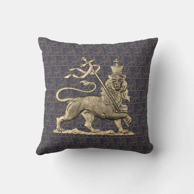 Lion de Juda Coussin Rasta Reggae Coussin (Verso)