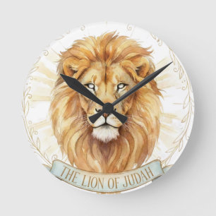 Lion de Juda Horloge murale aquarelle biblique