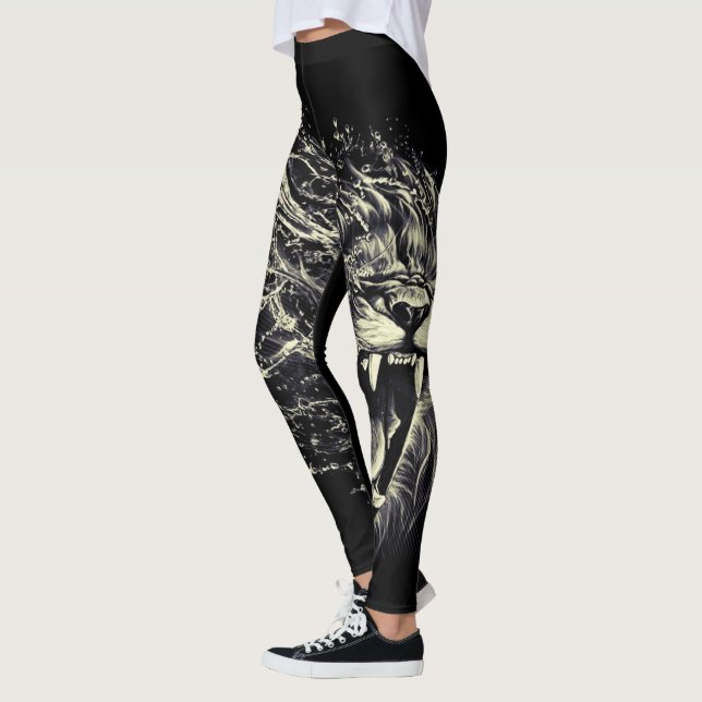 Lion de Juda - Jah Rasta - Power Leggings de Yoga (Gauche)