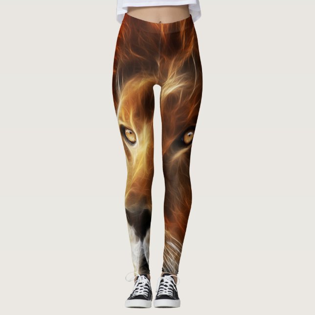 Lion de Juda - Jah Rasta - Power Leggings de Yoga (Devant)