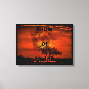 Lion De Juda Tribe Biblique Toile Mur Art