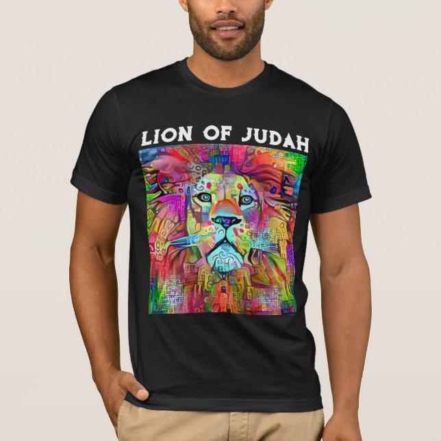 LION DE JUDAH COLORÉ CHRISTIAN T-SHIRT (Devant)