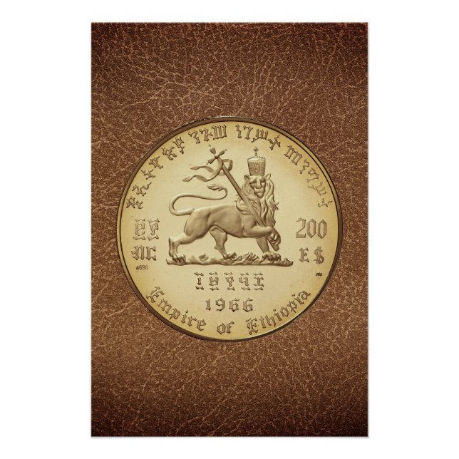 Lion de Judah Jah Rastafari Reggae Roots Affiche (Devant)