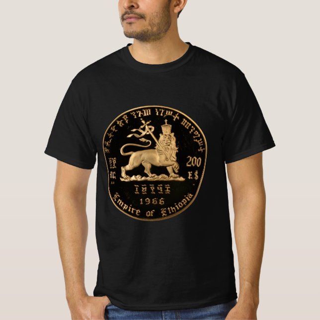 Lion de Judah Jah Rastafari T-shirt Reggae (Devant)