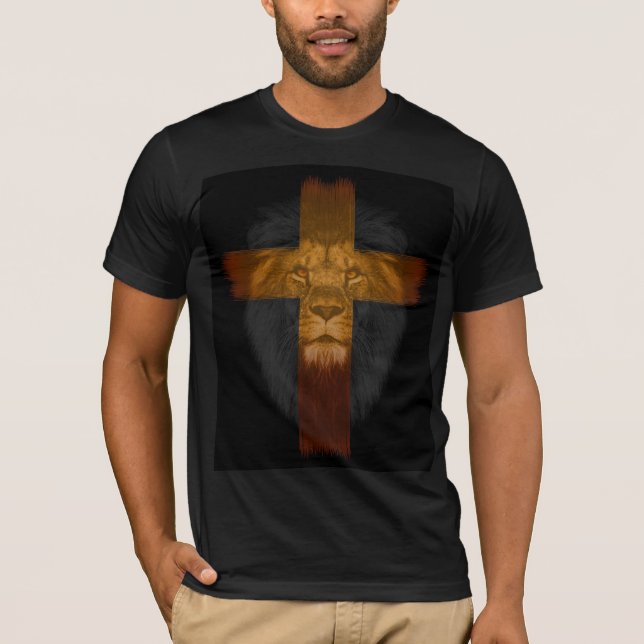 LION DE JUDAH JESUS T-shirts chrétiens (Devant)