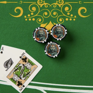 Lion de la sagesse jeton de poker Flu