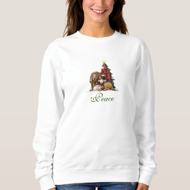 Lion de Noël et Sweatshirt de base des femmes d'ag (Devant)