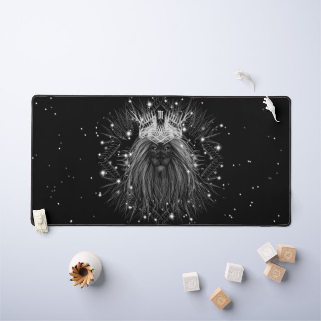 Lion d'étoile avec monogramme de couronne (Tableau pour enfants)