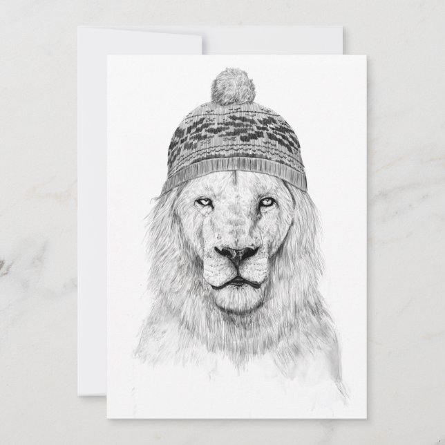 Lion d'hiver (bw) (Devant)