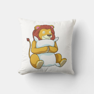 Lion dormant avec Coussin