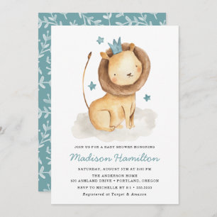 Lion doux   Invitation baby shower