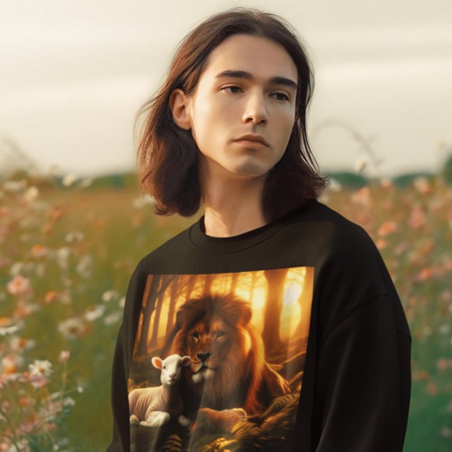 LION ET T-SHIRTS CHRÉTIENS DE L'AGNEAU (Créateur téléchargé)