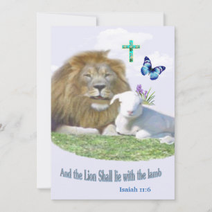 Lion et vers de la Bible de l'agneau