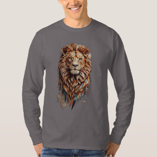 Lion géométrique : Décors de T-shirt en mosaïque c
