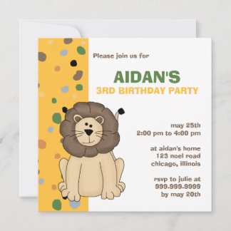 Lion ・ Invitation d'anniversaire
