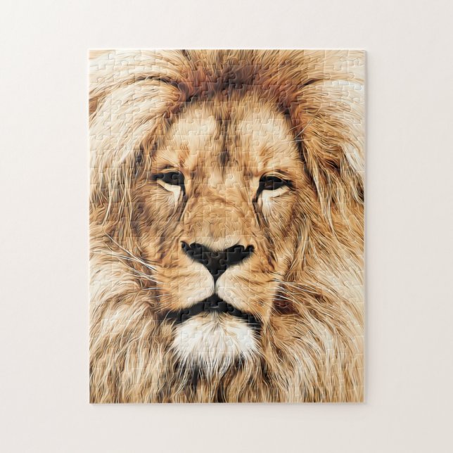 Lion Jigsaw Puzzle Face (Vertical)