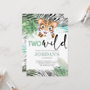 Lion Jungle Cute Invitation de deuxième anniversai