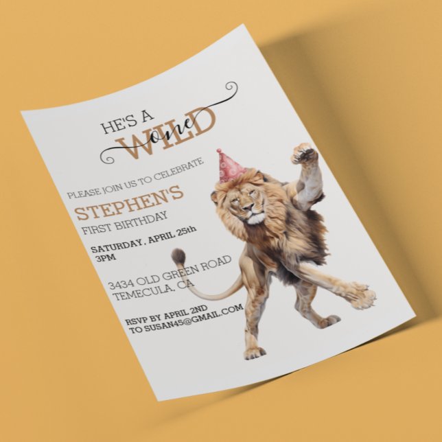 Lion Jungle Safari Wild un anniversaire (Créateur téléchargé)