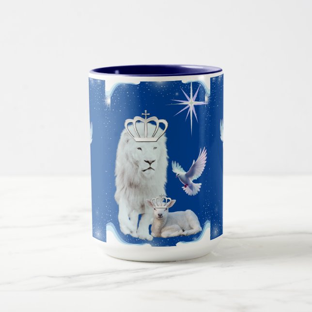 Lion Lamb Et Doce Café Mug (Centre)